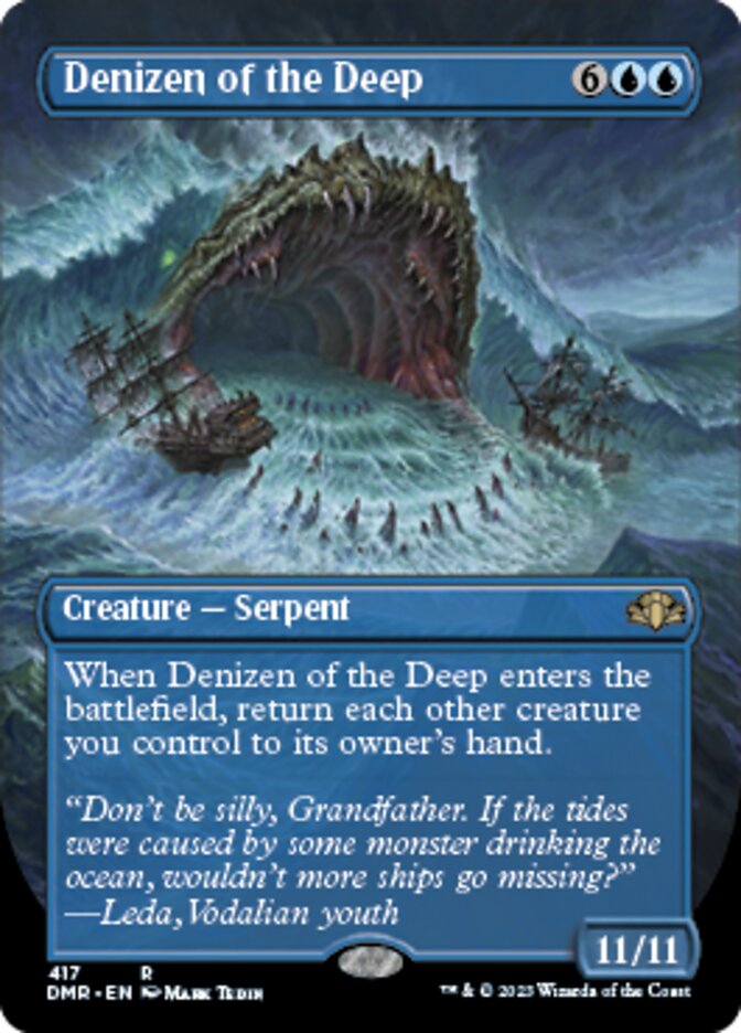 Denizen of the Deep (Borderless Alternate Art) [Dominaria Remastered] | Golgari Games