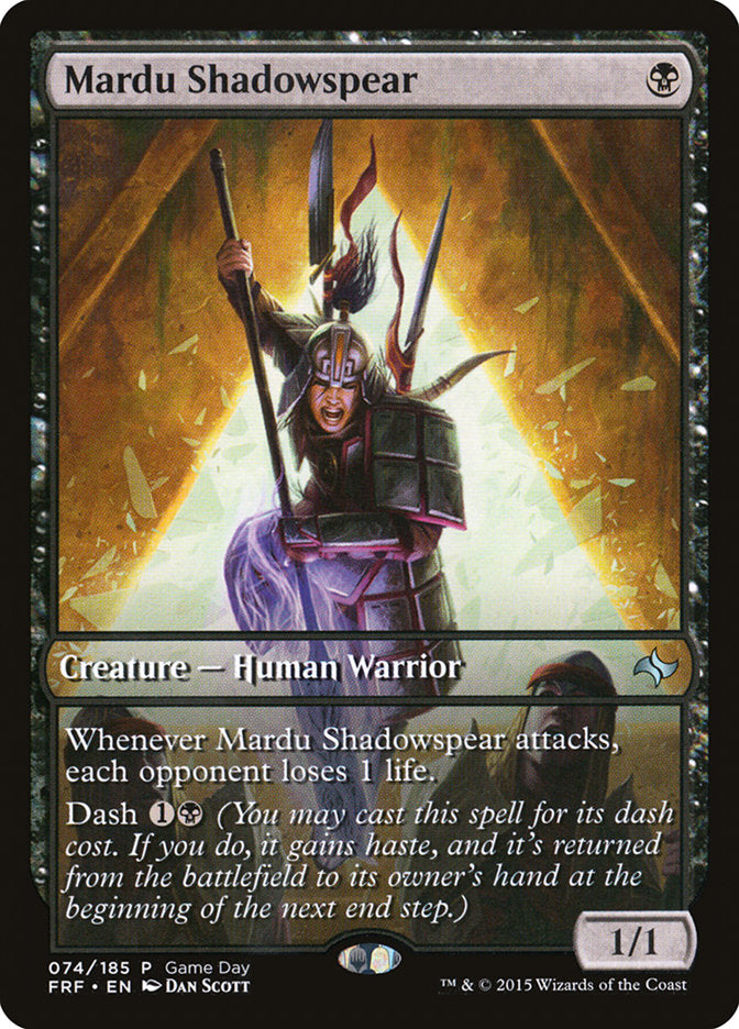 Mardu Shadowspear (Game Day) [Fate Reforged Promos] | Local Legends