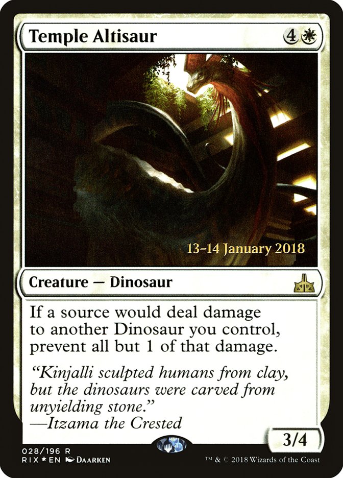 Temple Altisaur [Rivals of Ixalan Prerelease Promos] | Local Legends