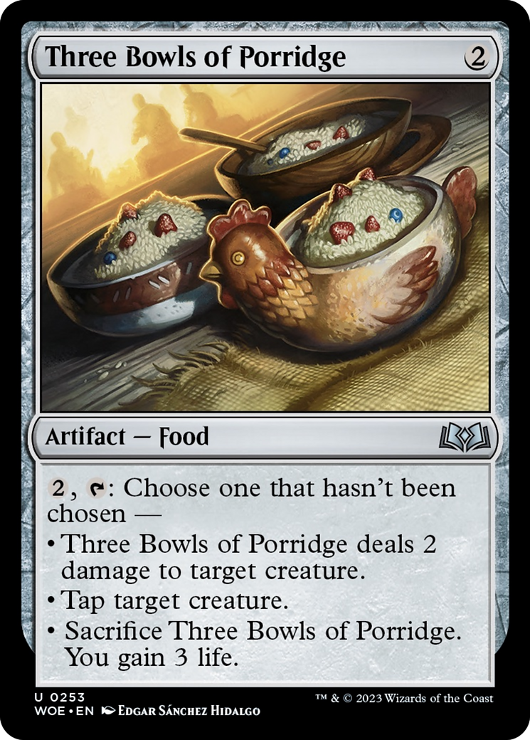 Three Bowls of Porridge [Wilds of Eldraine] | Golgari Games