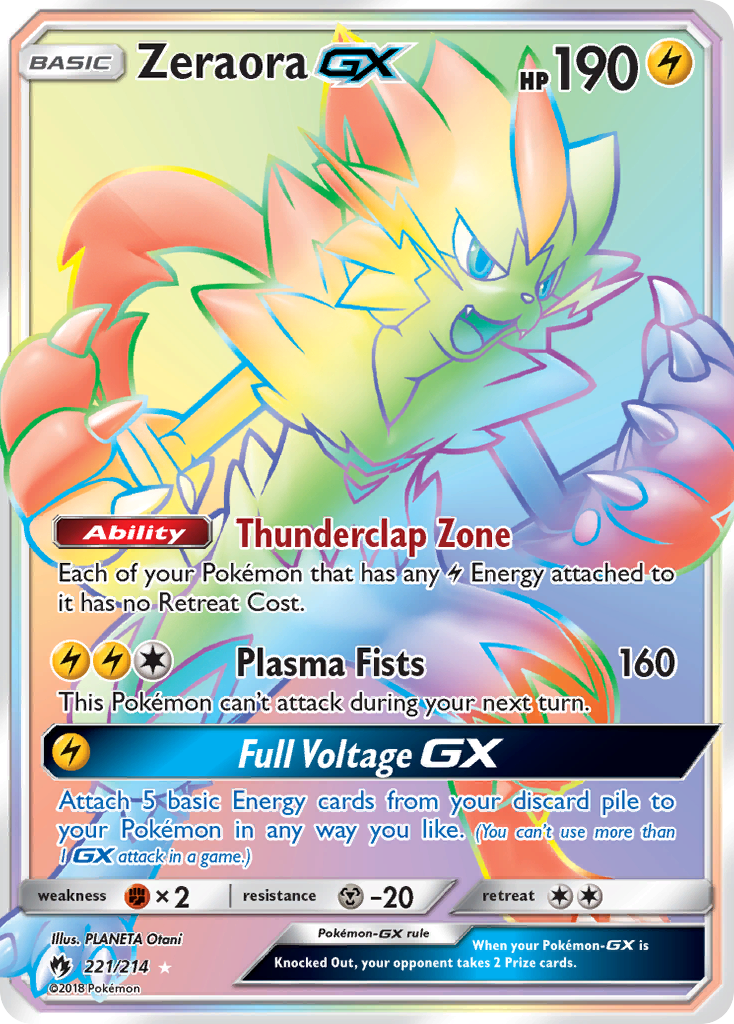 Zeraora GX (221/214) [Sun & Moon: Lost Thunder] | Golgari Games