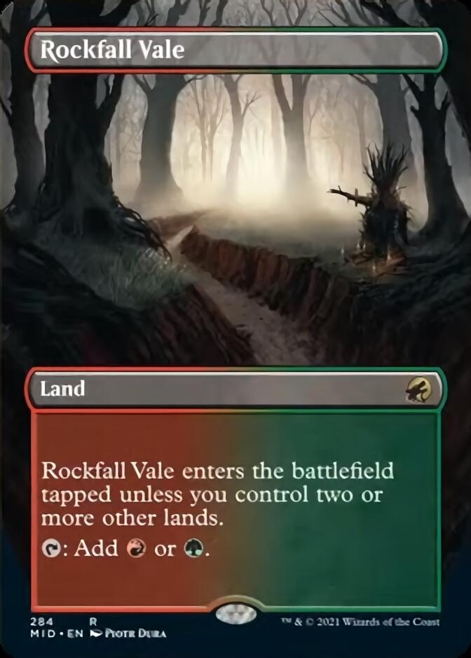 Rockfall Vale (Borderless Alternate Art) [Innistrad: Midnight Hunt] | Golgari Games