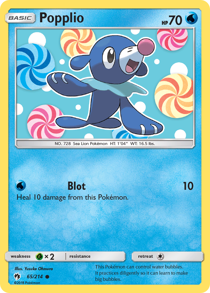 Popplio (65/214) [Sun & Moon: Lost Thunder] | Golgari Games