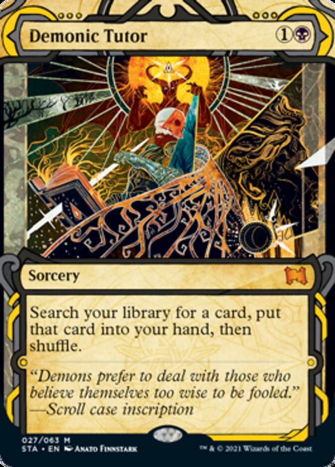 Demonic Tutor (Foil Etched) [Strixhaven: School of Mages Mystical Archive] | Local Legends