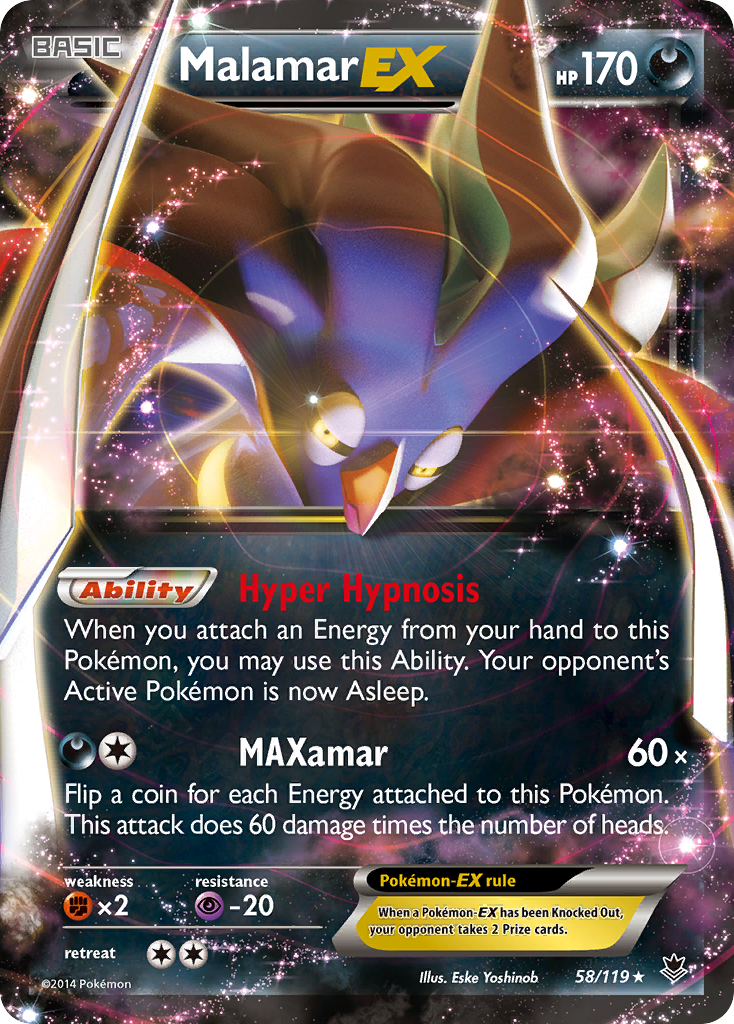 Malamar EX (58/119) [XY: Phantom Forces] | Golgari Games