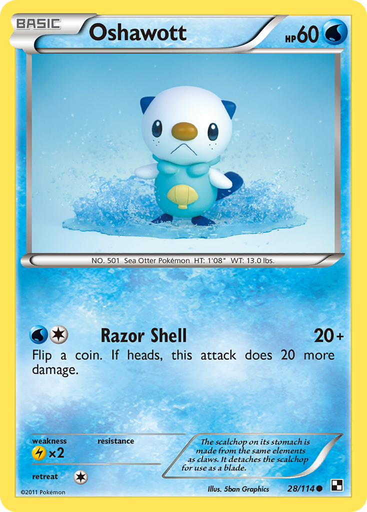 Oshawott (28/114) [Black & White: Base Set] | Golgari Games