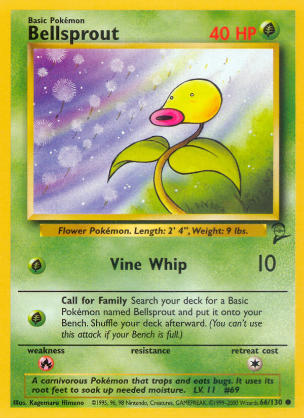 Bellsprout (66/130) [Base Set 2] | Golgari Games