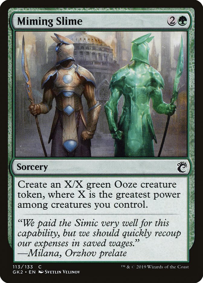 Miming Slime [Ravnica Allegiance Guild Kit] | Local Legends