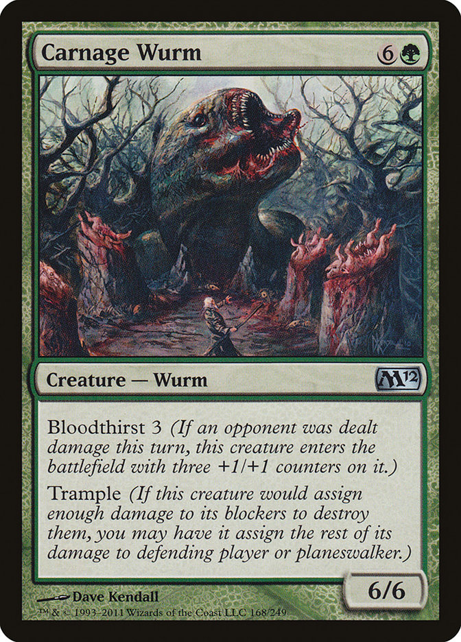 Carnage Wurm [Magic 2012] | Golgari Games