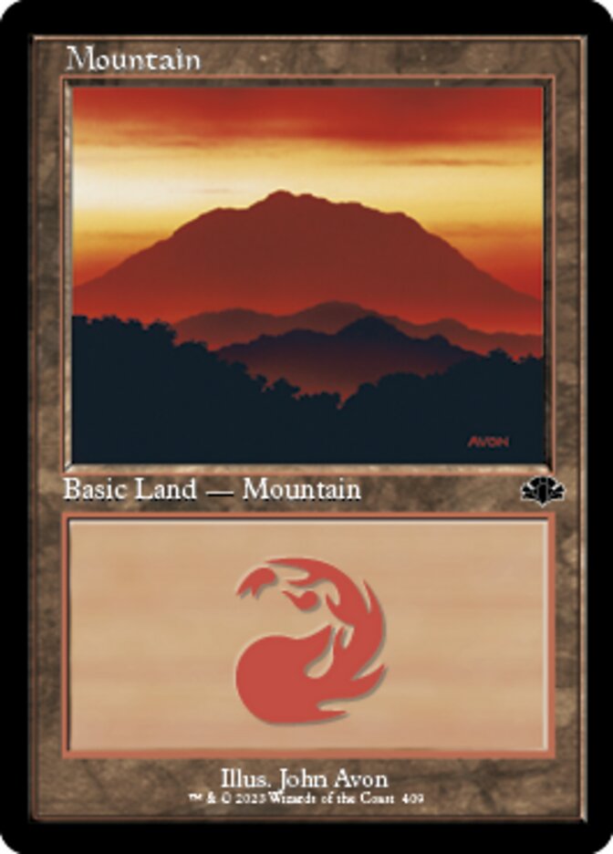 Mountain (409) (Retro) [Dominaria Remastered] | Local Legends