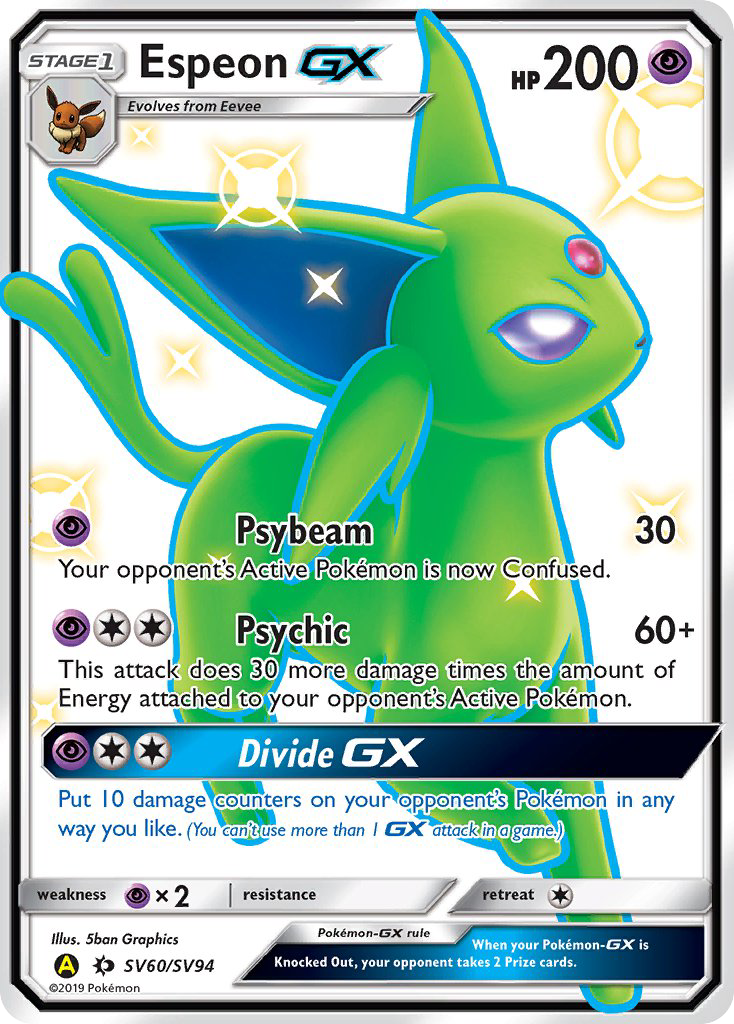 Espeon GX (SV60/SV94) [Sun & Moon: Hidden Fates - Shiny Vault] | Golgari Games