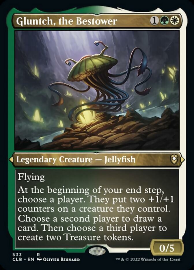 Gluntch, the Bestower (Foil Etched) [Commander Legends: Battle for Baldur's Gate] | Local Legends