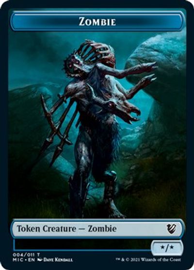 Zombie (005) // Zombie (004) Double-sided Token [Innistrad: Midnight Hunt Commander] | Golgari Games