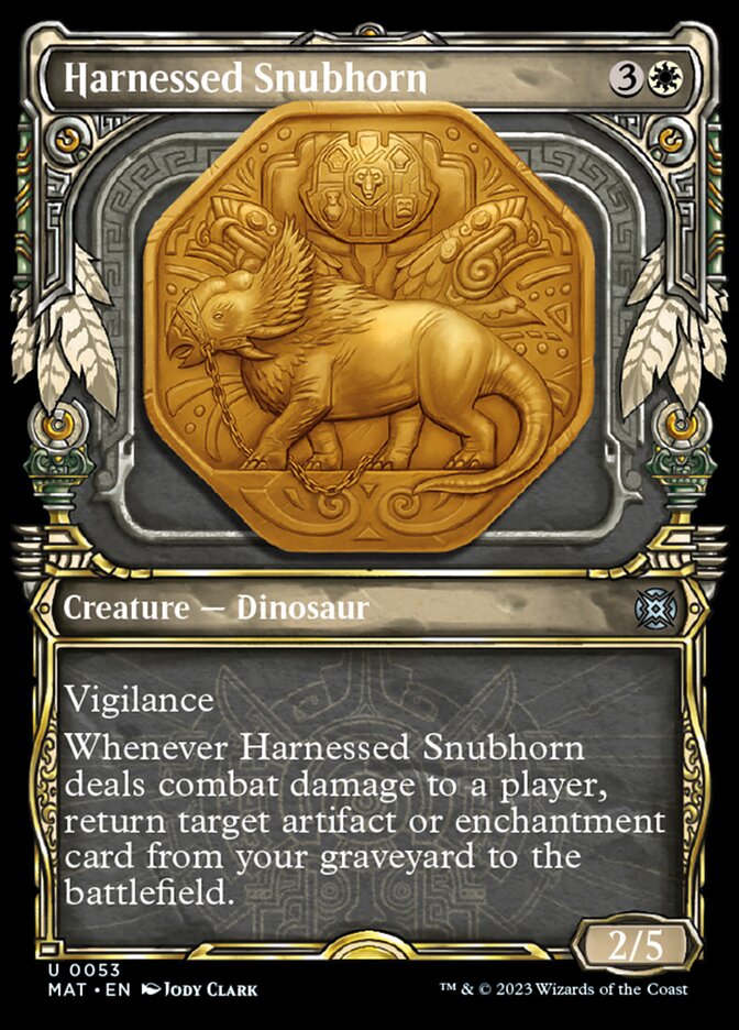 Harnessed Snubhorn (Showcase) [March of the Machine: The Aftermath] | Local Legends