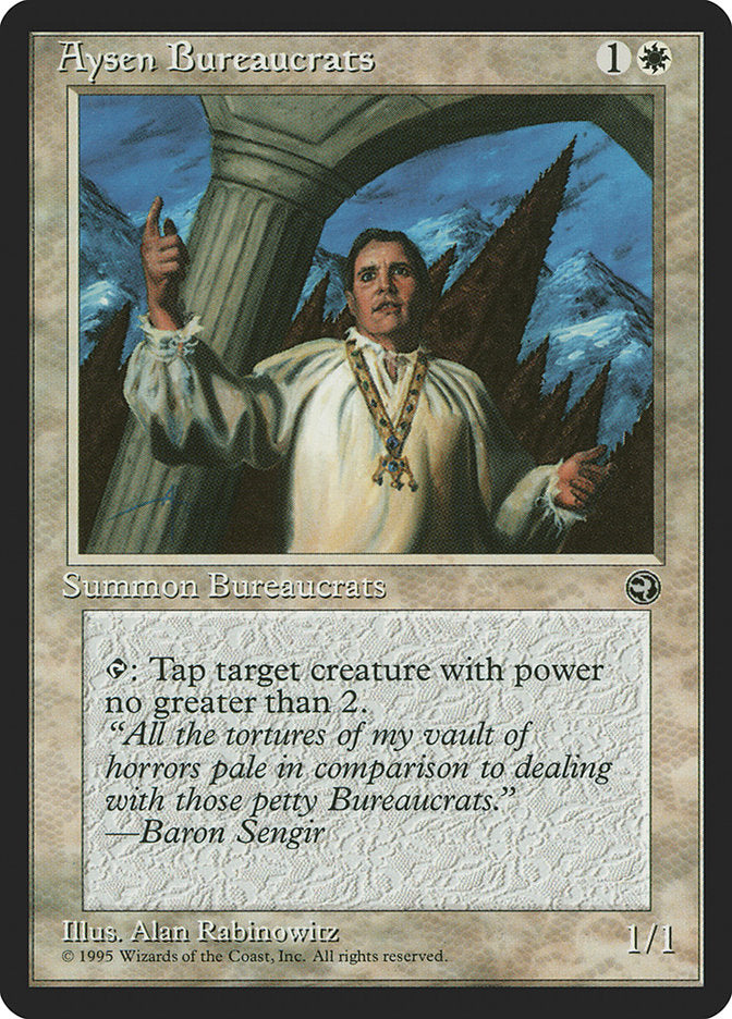 Aysen Bureaucrats (Baron Sengir Flavor Text) [Homelands] | Golgari Games