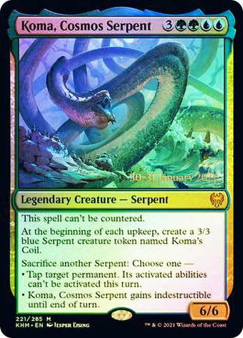 Koma, Cosmos Serpent [Kaldheim Prerelease Promos] | Golgari Games