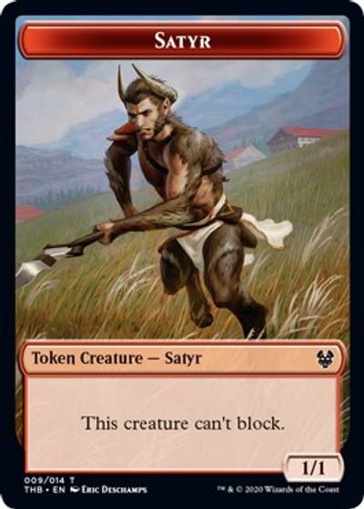 Satyr // Goblin Construct Double-sided Token [Challenger Decks 2021 Tokens] | Golgari Games