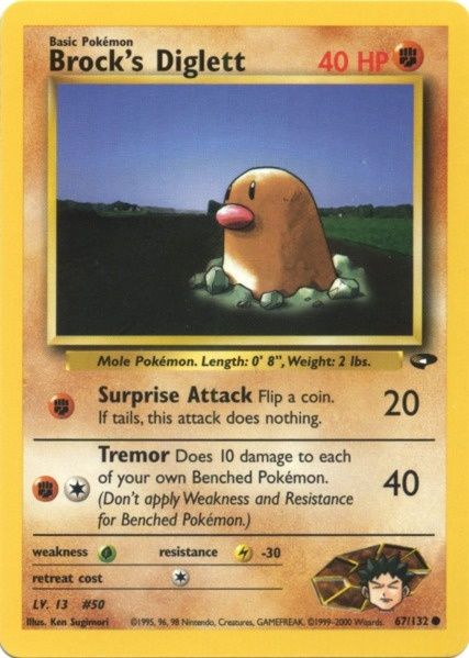 Brock's Diglett (67/132) [Gym Challenge Unlimited] | Golgari Games