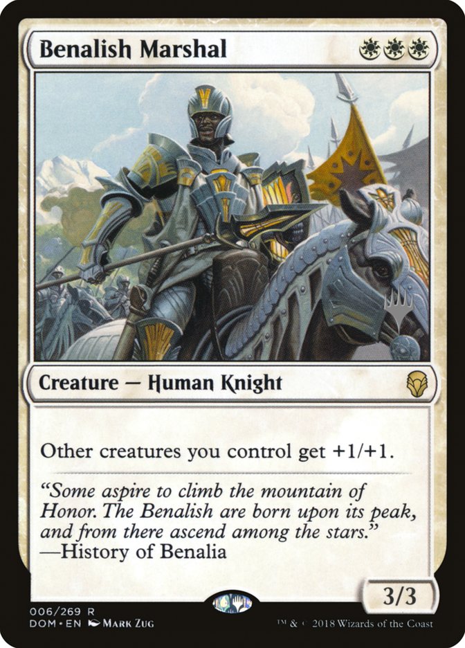 Benalish Marshal (Promo Pack) [Dominaria Promos] | Local Legends