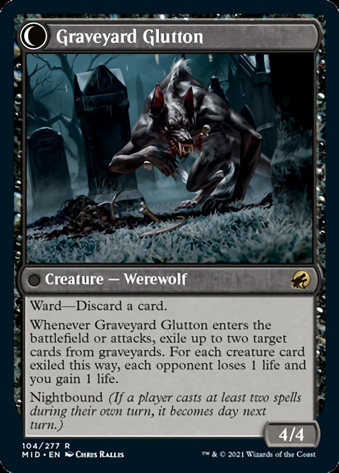 Graveyard Trespasser // Graveyard Glutton [Innistrad: Midnight Hunt] | Golgari Games