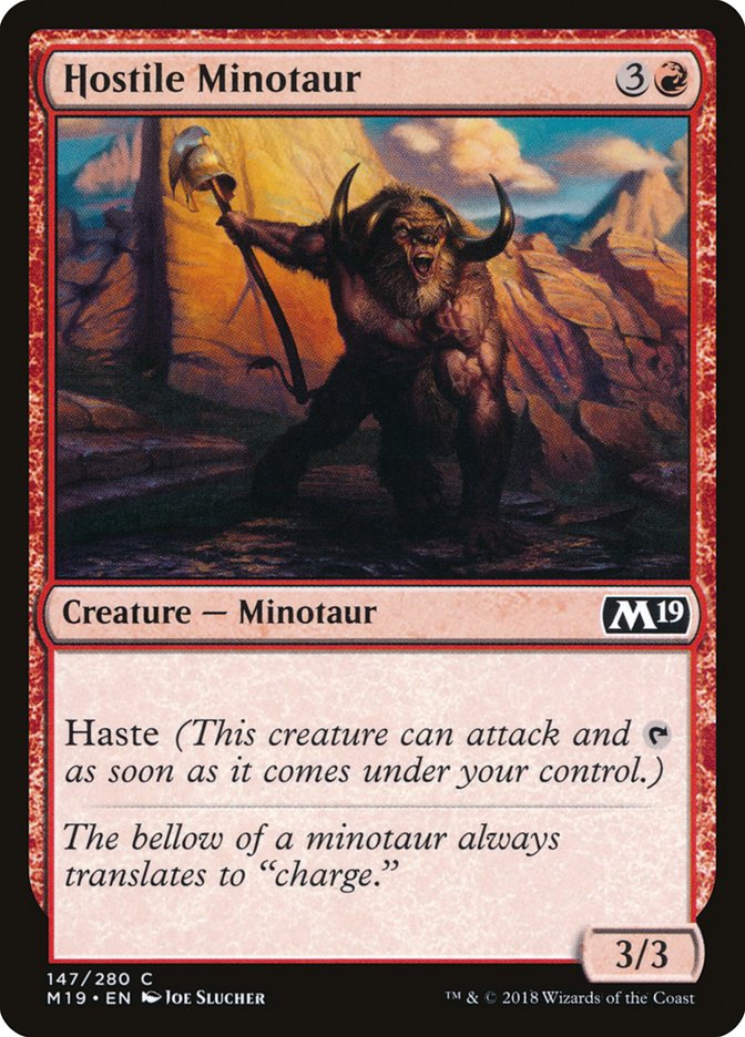 Hostile Minotaur [Core Set 2019] | Golgari Games