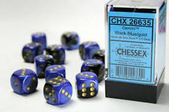 Chessex 16mm D6 Dice Block - 12 Dice Set -Gemini | Golgari Games