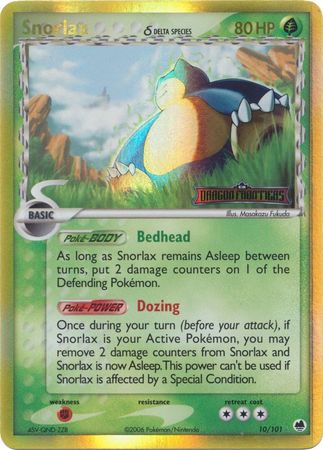 Snorlax (10/101) (Delta Species) (Stamped) [EX: Dragon Frontiers] | Golgari Games