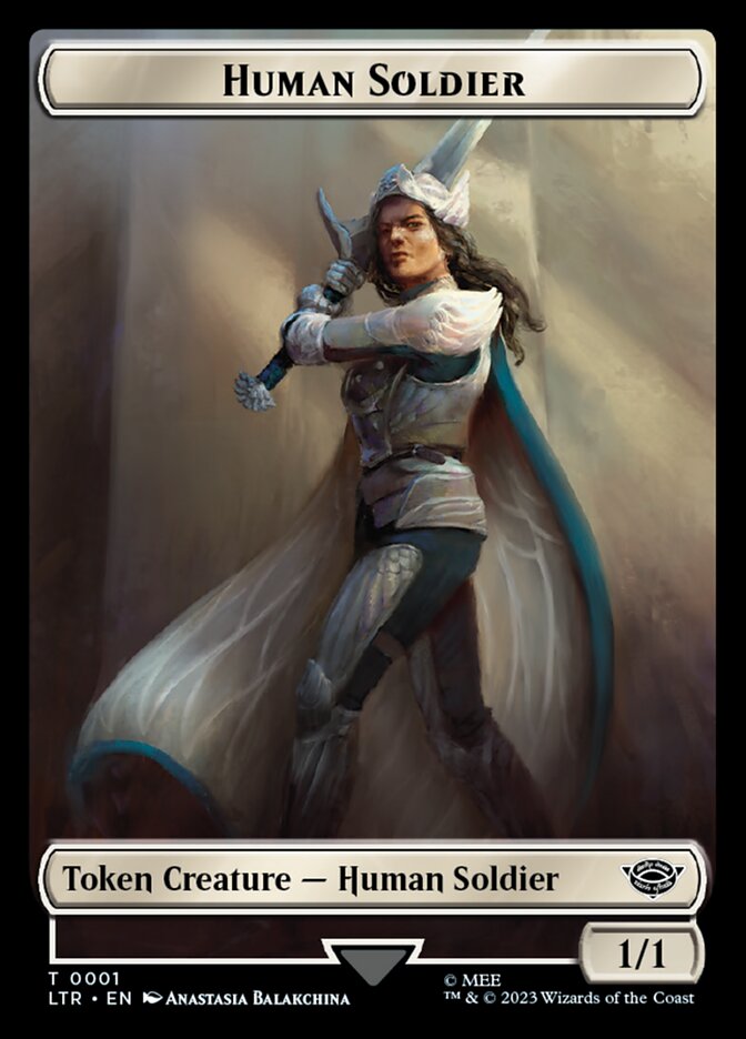 Human Soldier Token (01) [The Lord of the Rings: Tales of Middle-Earth Tokens] | Golgari Games