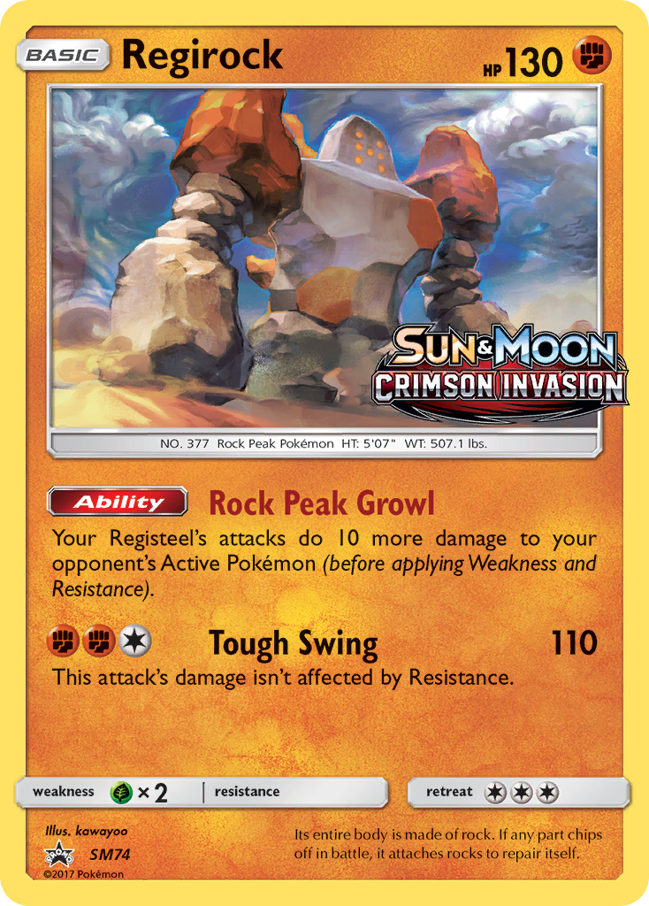 Regirock (SM74) [Sun & Moon: Black Star Promos] | Golgari Games