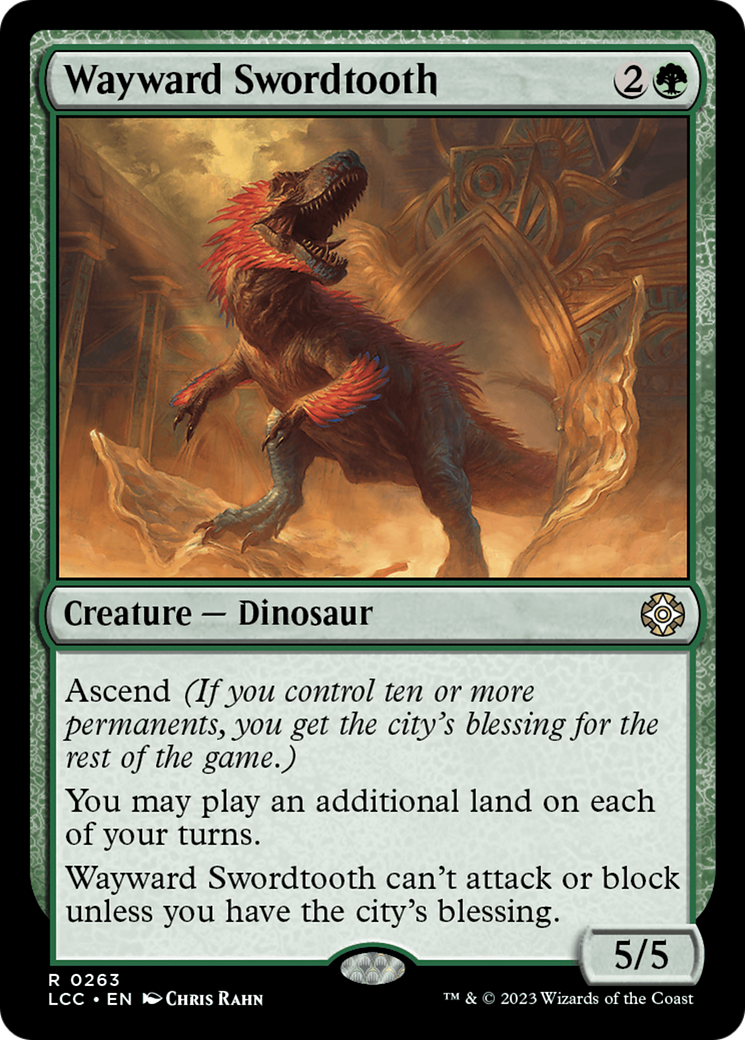 Wayward Swordtooth [The Lost Caverns of Ixalan Commander] | Golgari Games