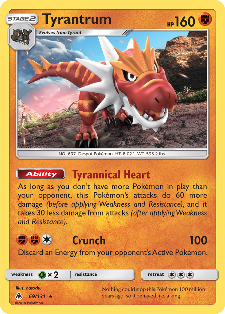 Tyrantrum (69/131) [Sun & Moon: Forbidden Light] | Golgari Games