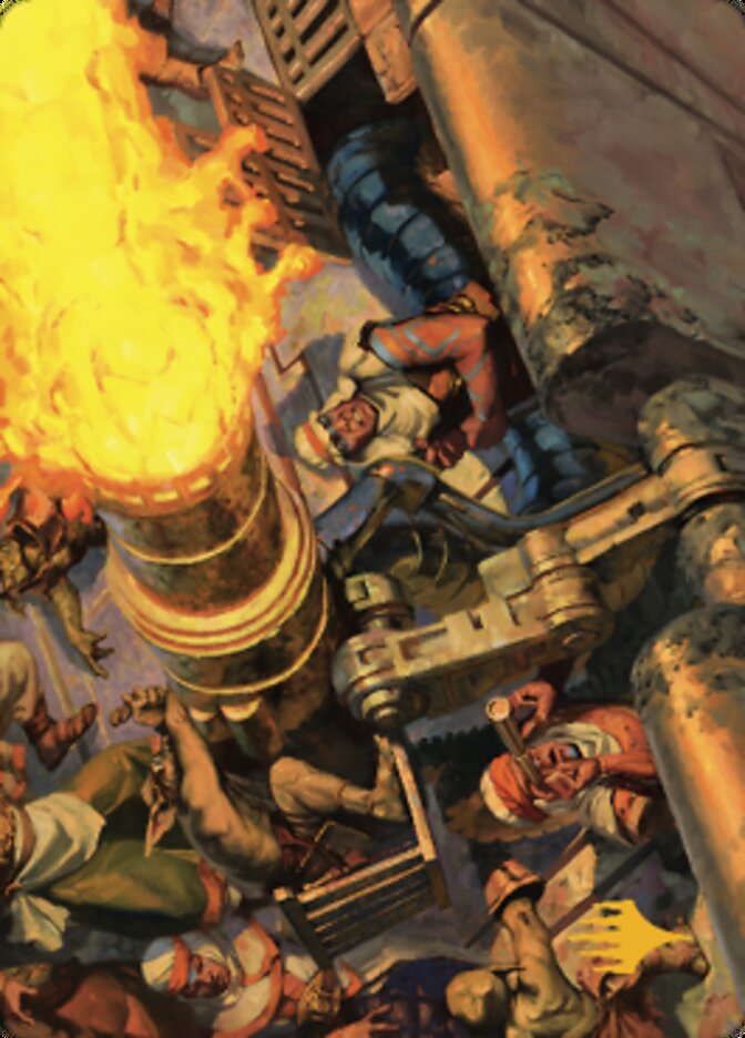 Mana Cannons Art Card (Gold-Stamped Signature) [Dominaria United Art Series] | Local Legends
