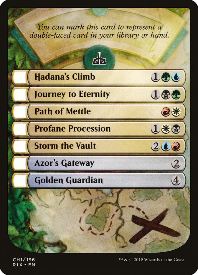 Rivals of Ixalan Checklist [Rivals of Ixalan Tokens] | Local Legends