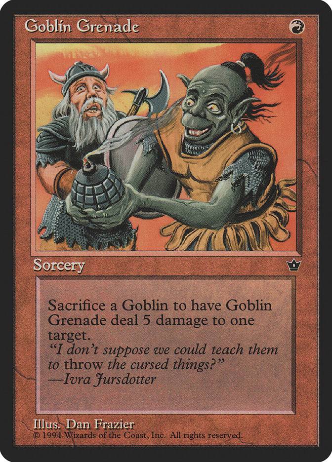 Goblin Grenade (Dan Frazier) [Fallen Empires] | Local Legends