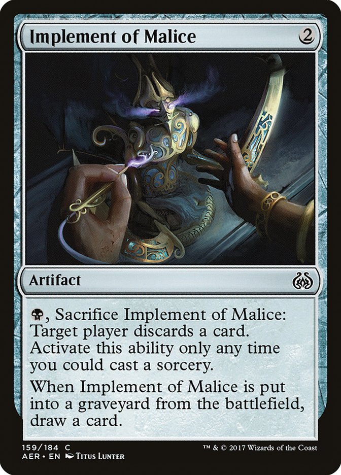 Implement of Malice [Aether Revolt] | Golgari Games