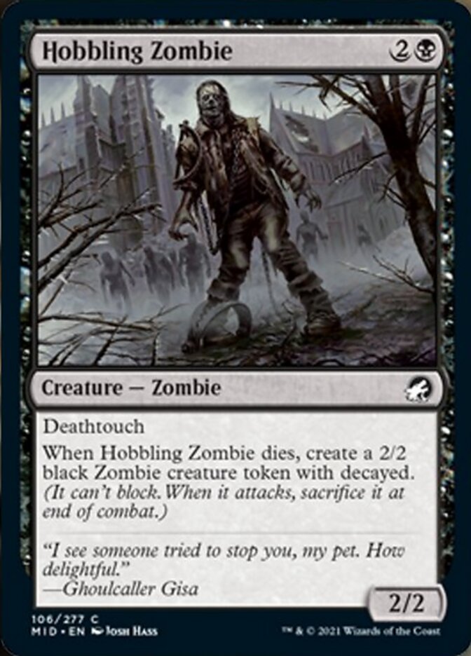 Hobbling Zombie [Innistrad: Midnight Hunt] | Golgari Games