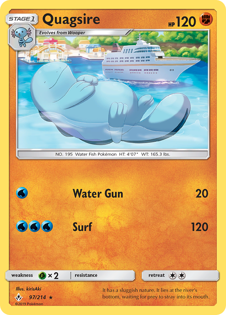 Quagsire (97/214) [Sun & Moon: Unbroken Bonds] | Golgari Games