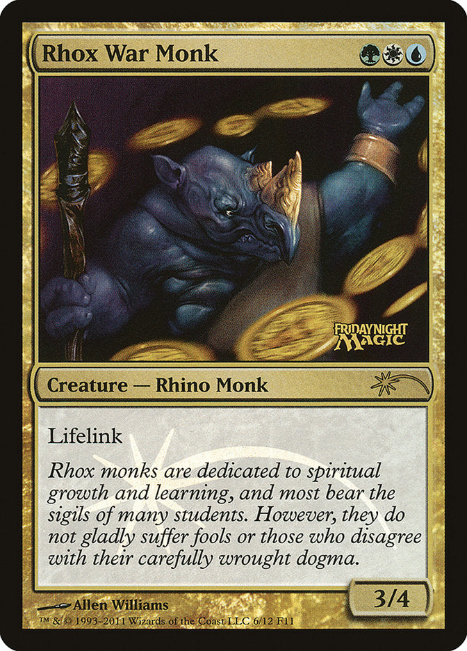 Rhox War Monk [Friday Night Magic 2011] | Golgari Games