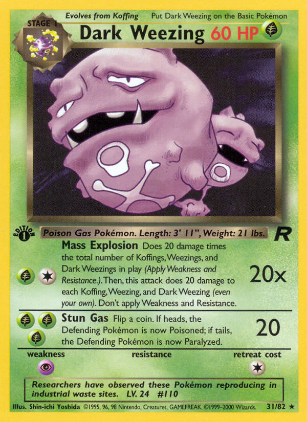 Dark Weezing (31/82) [Team Rocket 1st Edition] | Golgari Games