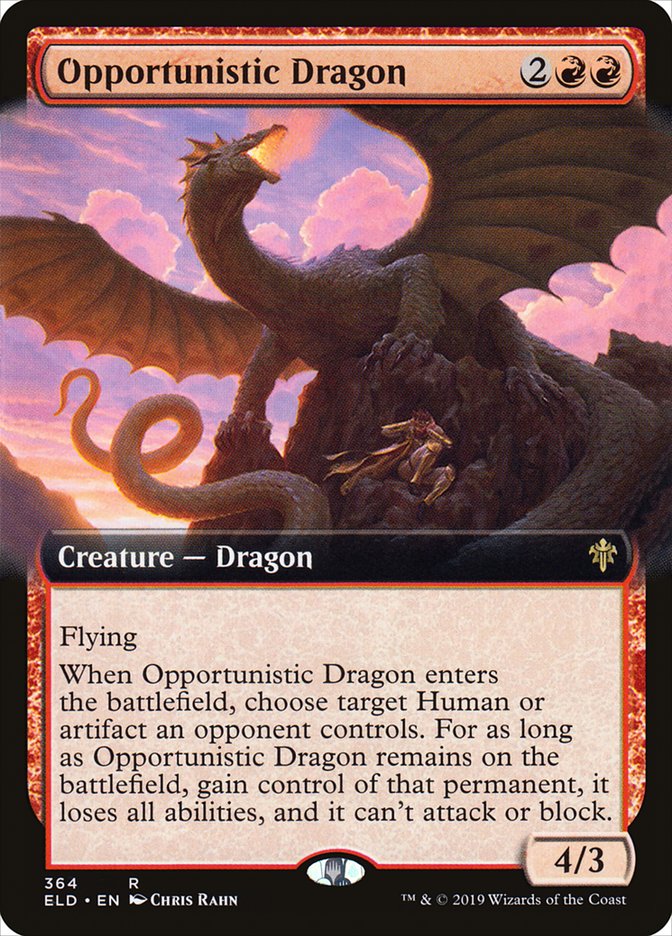 Opportunistic Dragon (Extended Art) [Throne of Eldraine] | Local Legends
