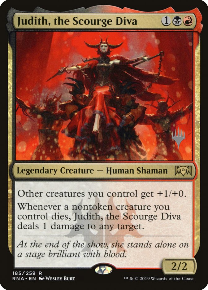 Judith, the Scourge Diva (Promo Pack) [Ravnica Allegiance Promos] | Golgari Games