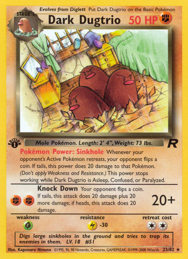 Dark Dugtrio (23/82) [Team Rocket 1st Edition] | Golgari Games