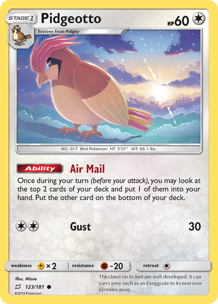 Pidgeotto (123/181) [Sun & Moon: Team Up] | Golgari Games