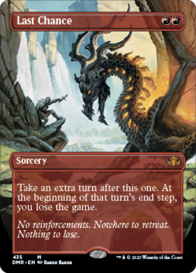 Last Chance (Borderless Alternate Art) [Dominaria Remastered] | Local Legends