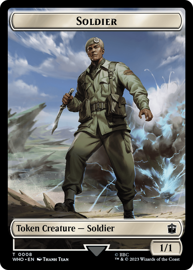 Soldier // Treasure (0028) Double-Sided Token [Doctor Who Tokens] | Golgari Games