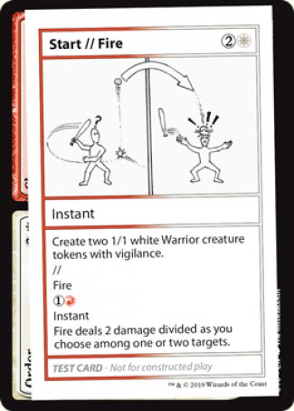 Start // Fire (2021 Edition) [Mystery Booster Playtest Cards] | Golgari Games