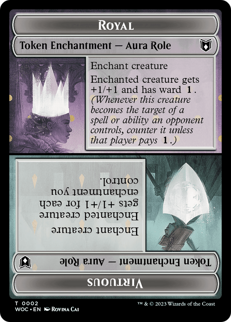 Copy // Royal Role / Virtuous Role Double-Sided Token [Wilds of Eldraine Commander Tokens] | Local Legends