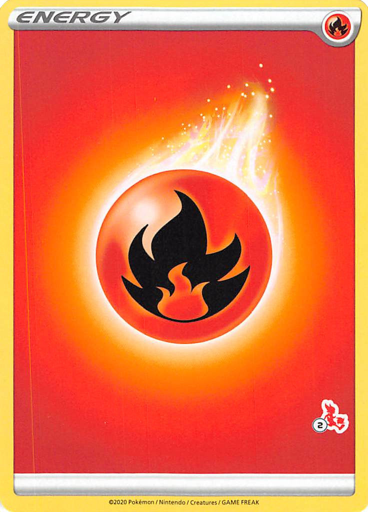 Fire Energy (Cinderace Stamp #2) [Battle Academy 2022] | Local Legends