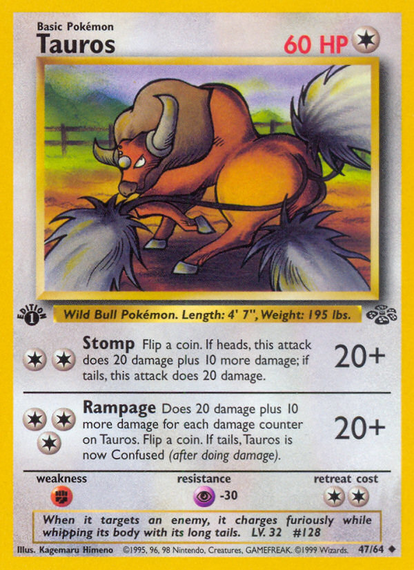 Tauros (47/64) [Jungle 1st Edition] | Golgari Games