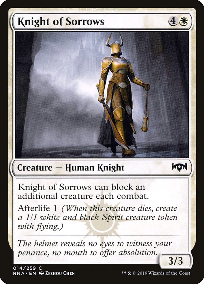 Knight of Sorrows [Ravnica Allegiance] | Golgari Games